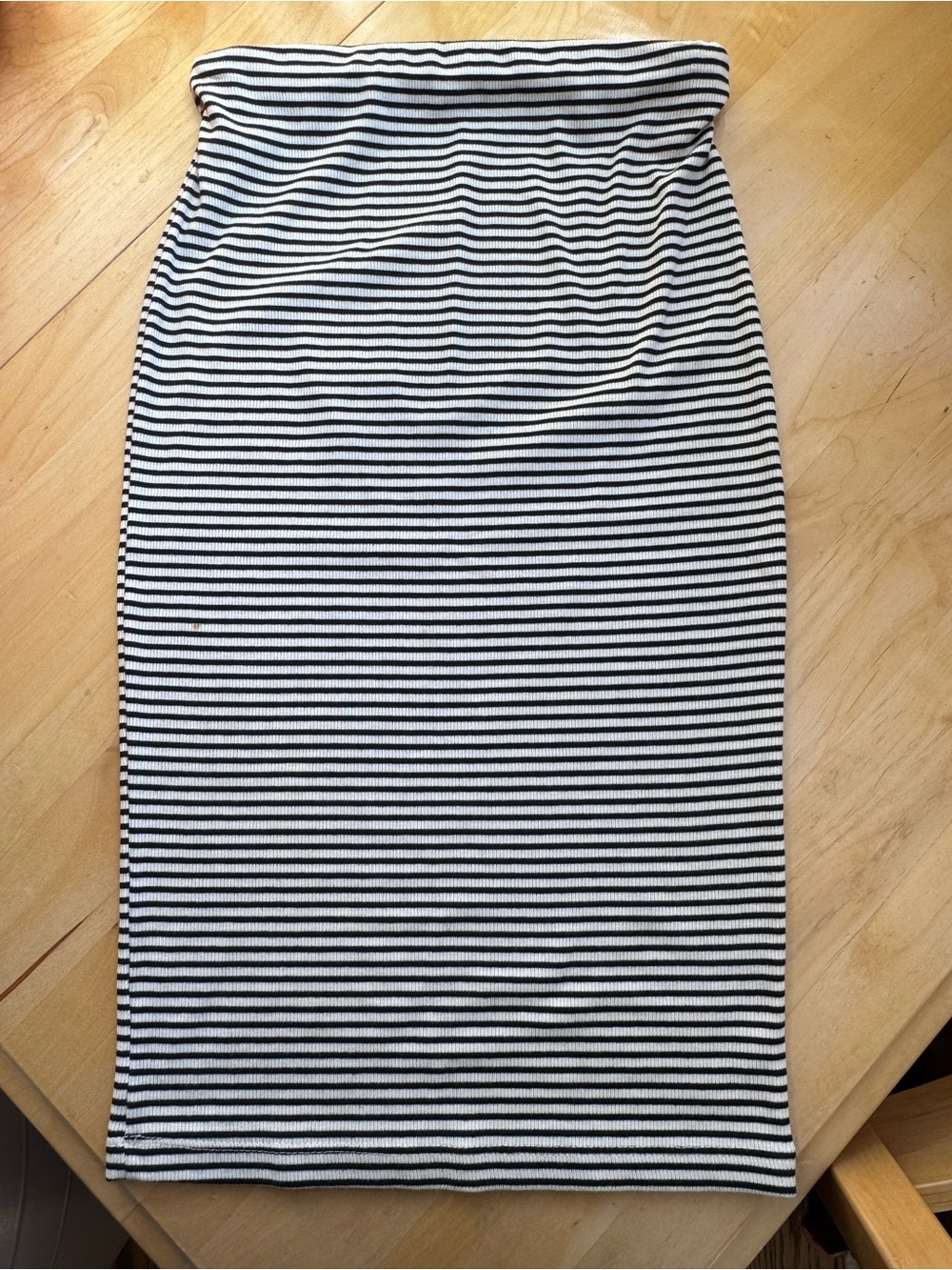 Lush Black and White Striped Pencil Skirt - S
